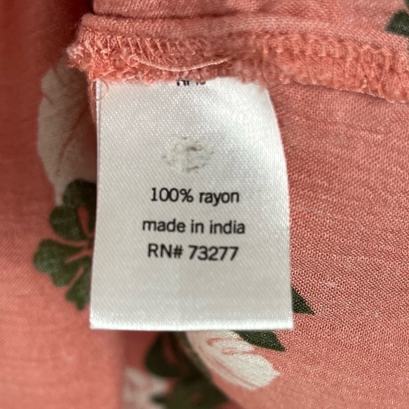 Evri 3X Floral Bow Ruffle Boho Cottagecore Flowy Tank Top Vacation Beachy Leaf - Picture 6 of 8